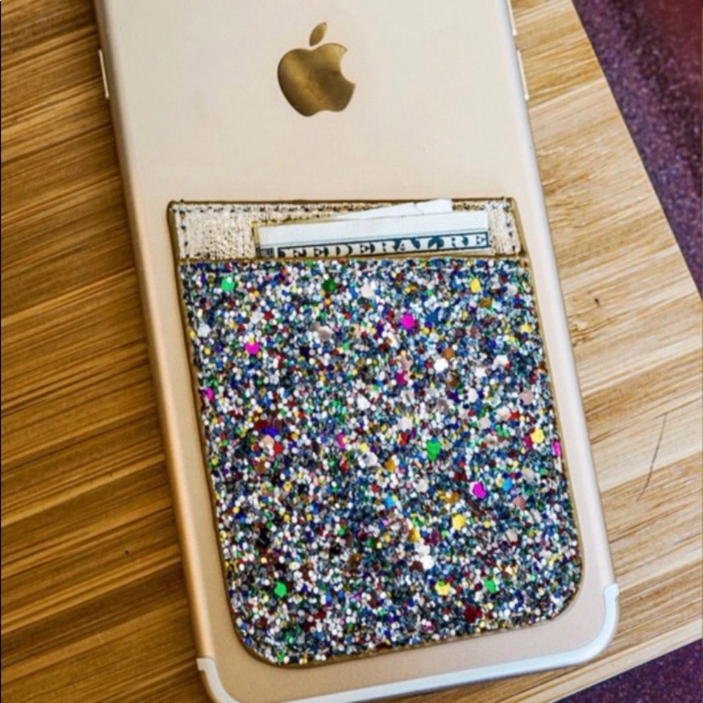 Gorgeous glitter cash/ credit card phone pocket